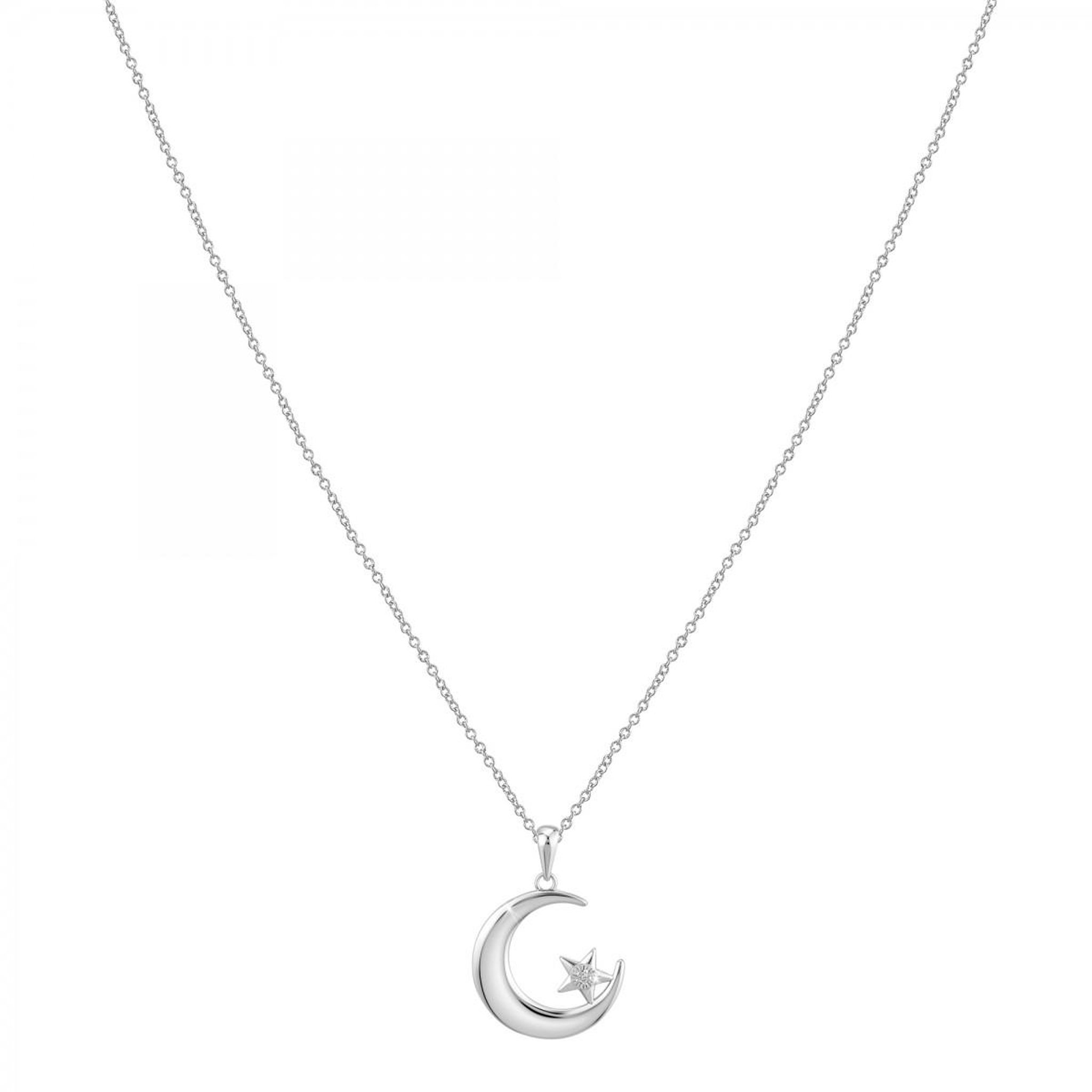 Voir la diapositive 3 : SC CRYSTAL Collier Lune par SC Crystal orné d'un véritable diamant blanc
