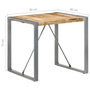 Voir la diapositive 5 : VIDAXL Table a manger 80x80x75 cm bois de manguier brut