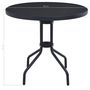 Voir la diapositive 4 : VIDAXL Table de jardin Noir 80 cm Acier et verre