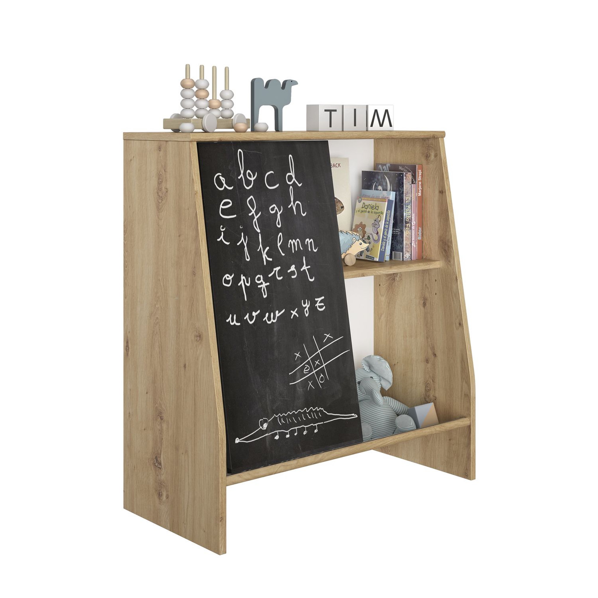 Voir la diapositive 2 : Bibliothèque de rangement enfant ludique L74cm