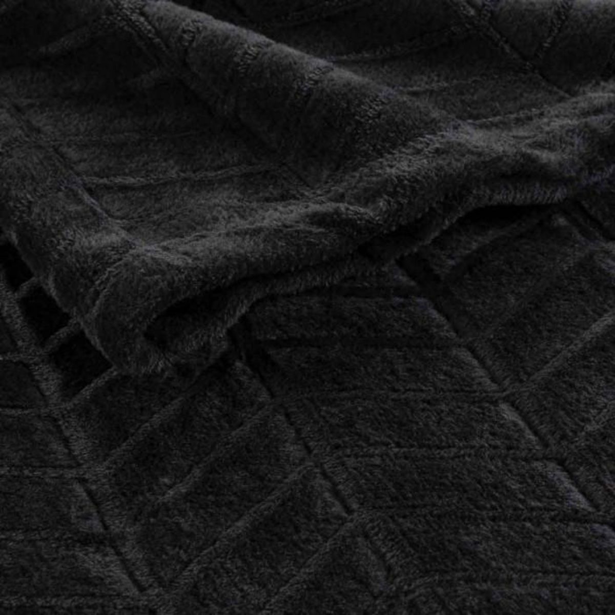 Paris Prix Plaid Flanelle Uni  Arya  180x220cm Noir