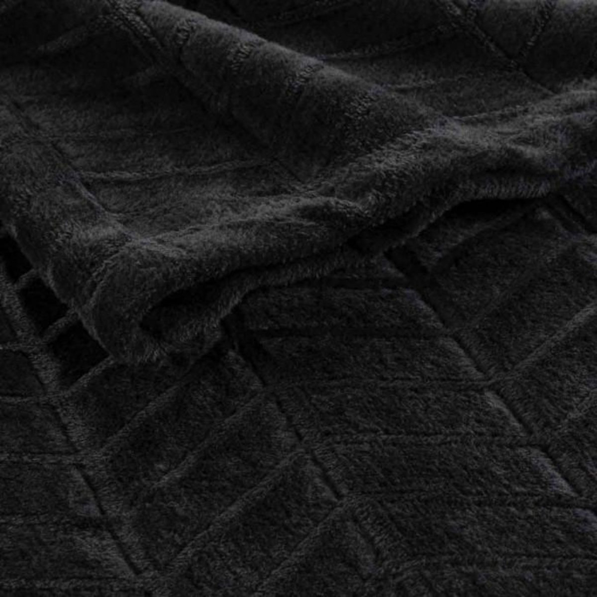 Paris Prix Plaid Flanelle Uni  Arya  180x220cm Noir