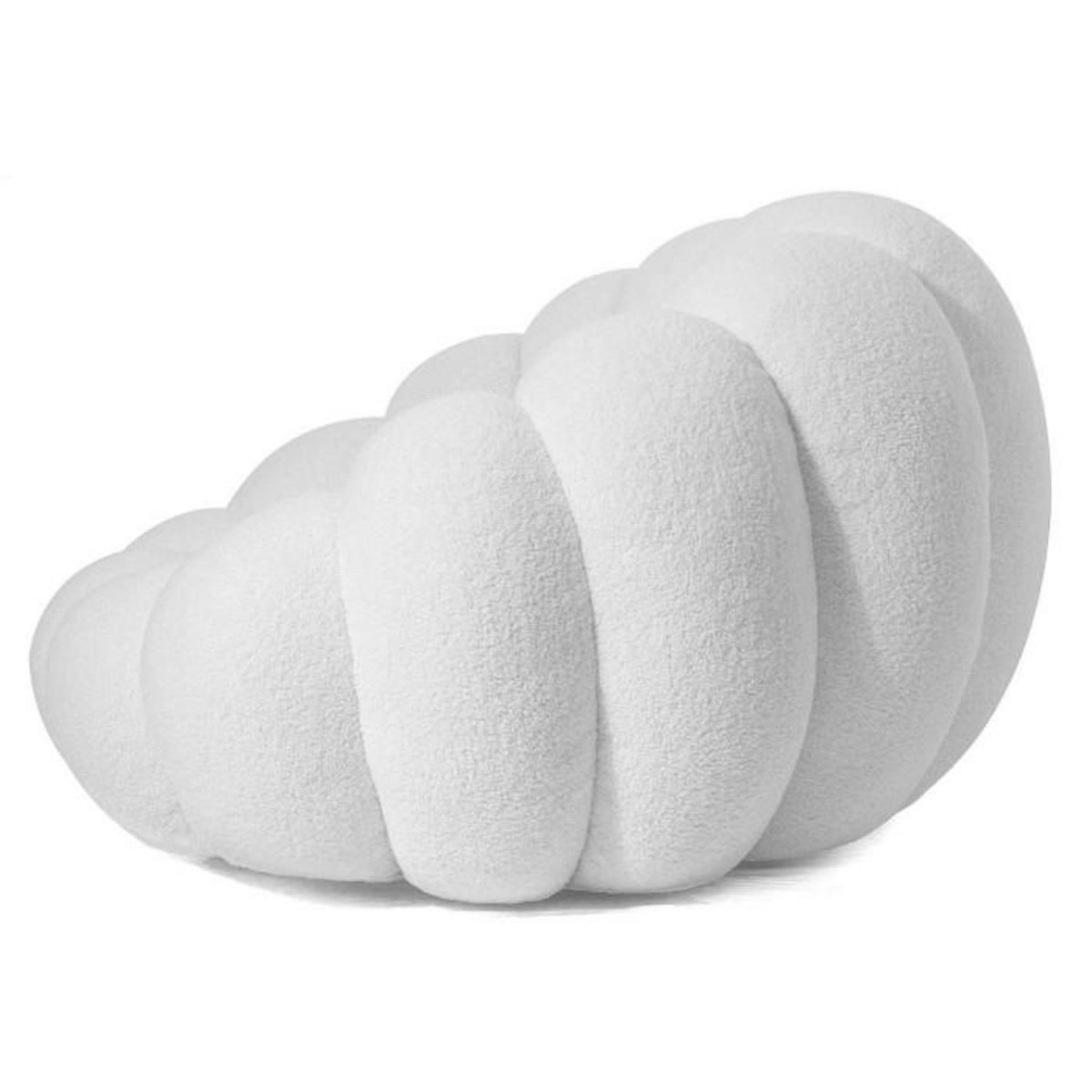 Paris Prix Fauteuil Design Coquillage  Bouclette  98cm Blanc