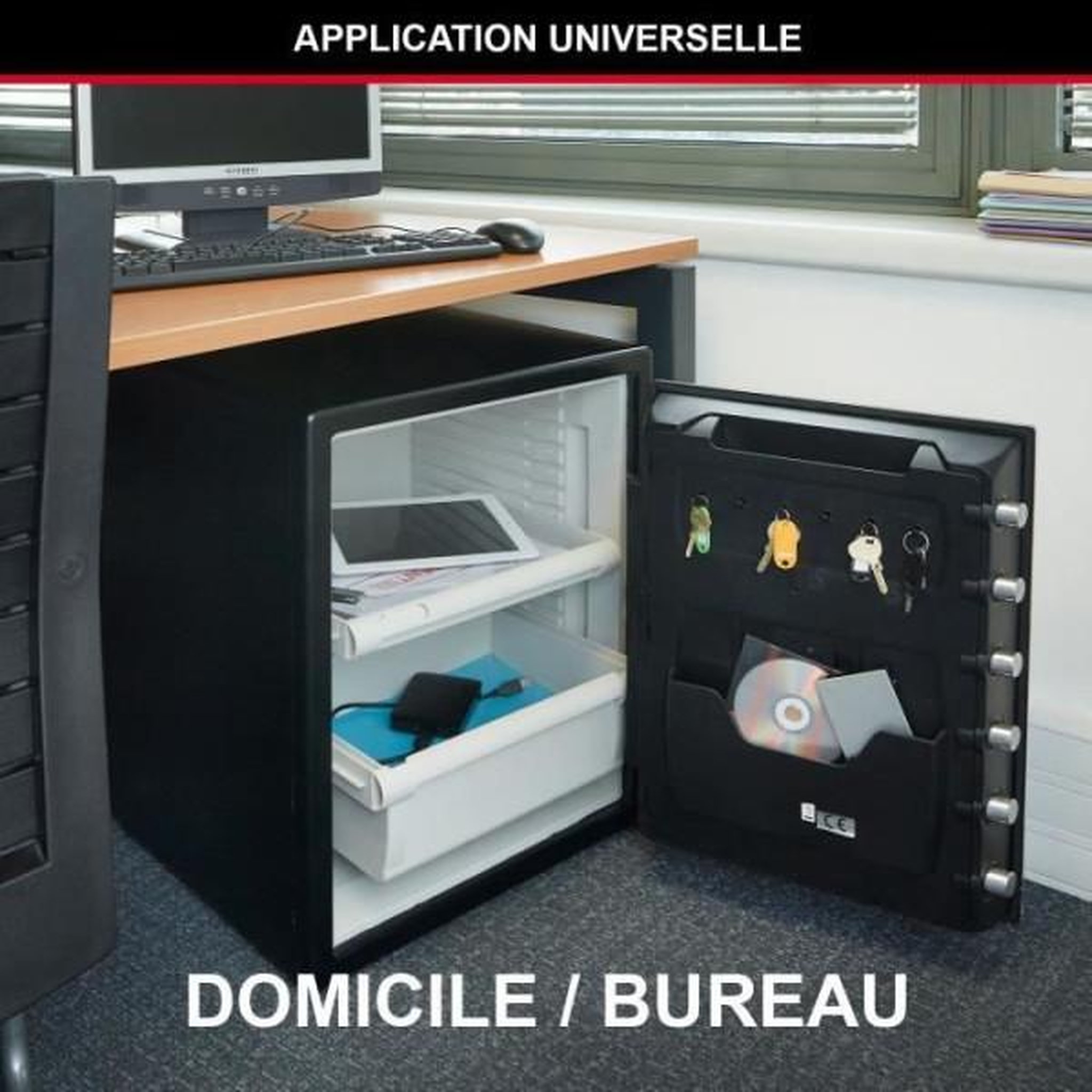 Voir la diapositive 2 : Master lock Coffre-fort - master lock - ignifuge et etanche - xxl 56,6l - combinaison électronique
