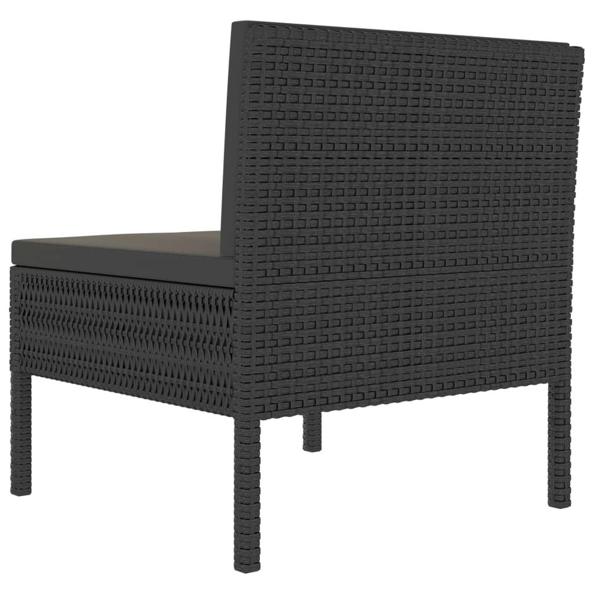 Voir la diapositive 5 : VIDAXL Chaises de jardin lot de 3 avec coussins Resine tressee Noir