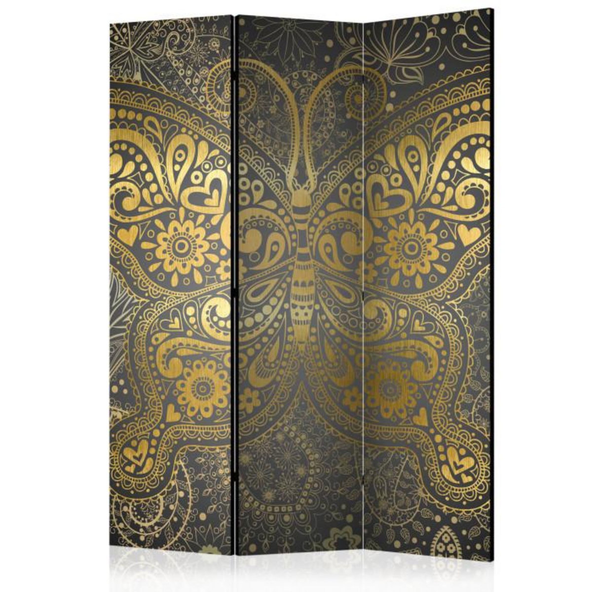 Paris Prix Paravent 3 Volets  Golden Butterfly  135x172cm