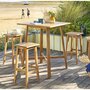 Voir la diapositive 2 : HESPERIDE Table de jardin haute Tiwi en acacia - 4 Places