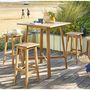Voir la diapositive 2 : HESPERIDE Table de jardin haute Tiwi en acacia - 4 Places