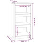 Voir la diapositive 6 : VIDAXL Bibliotheque 50x35x97 cm Bois de pin massif