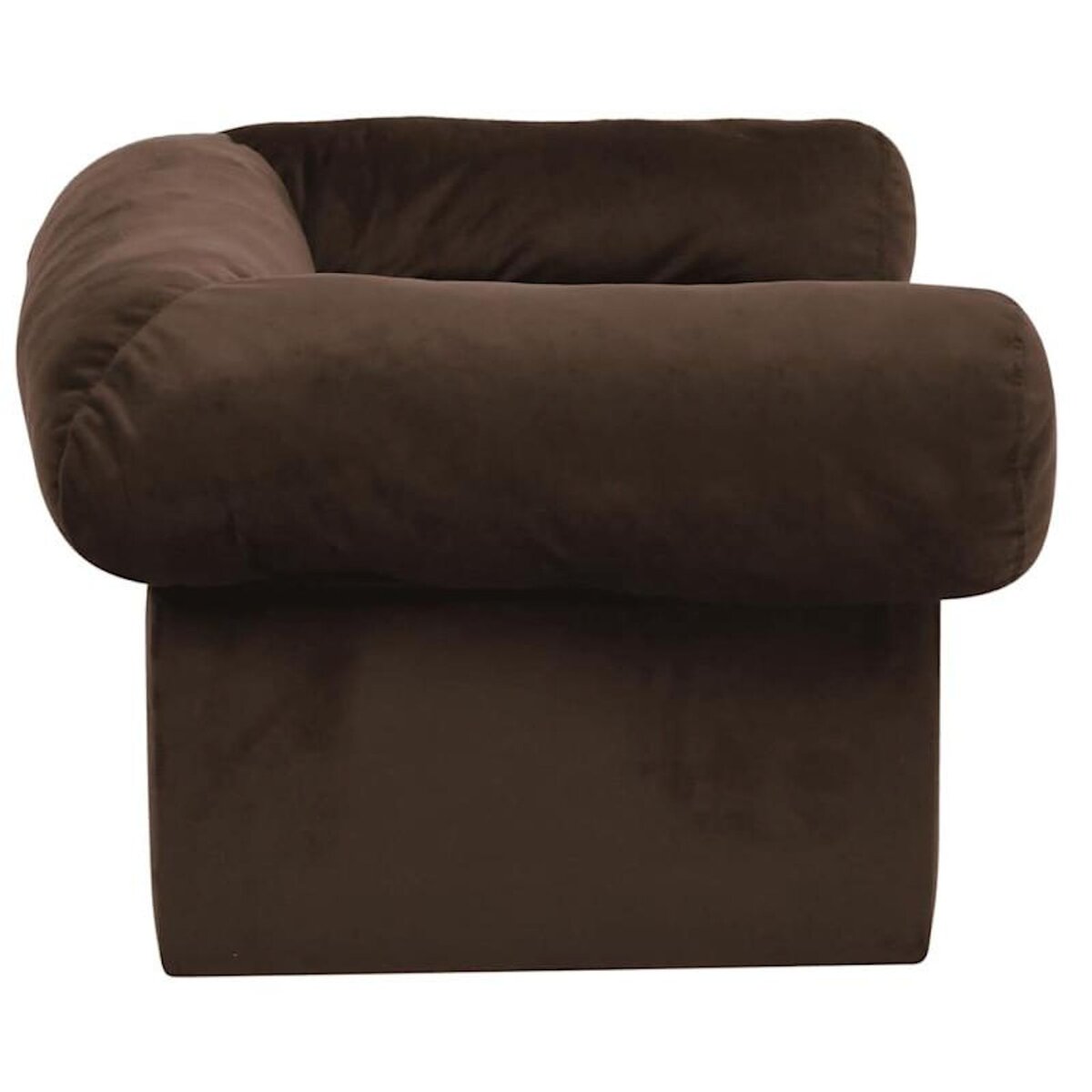 VIDAXL Canapé pour chien avec tiroir Marron 75x50x38 cm Peluche