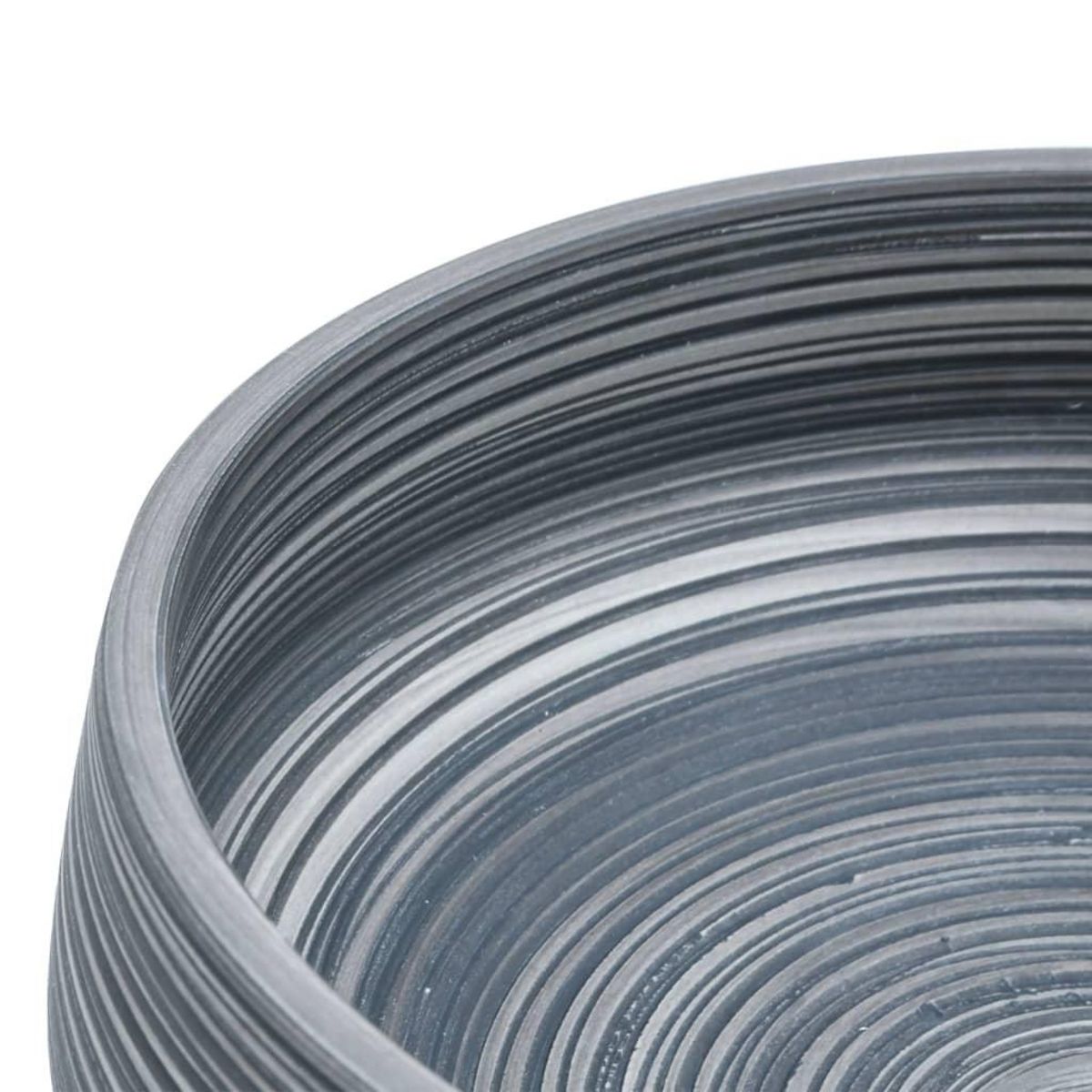 VIDAXL Vasque a poser gris rond Φ41x14 cm ceramique