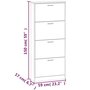 Voir la diapositive 6 : VIDAXL Armoire a chaussures Sonoma gris 59x17x150 cm Bois d'ingenierie