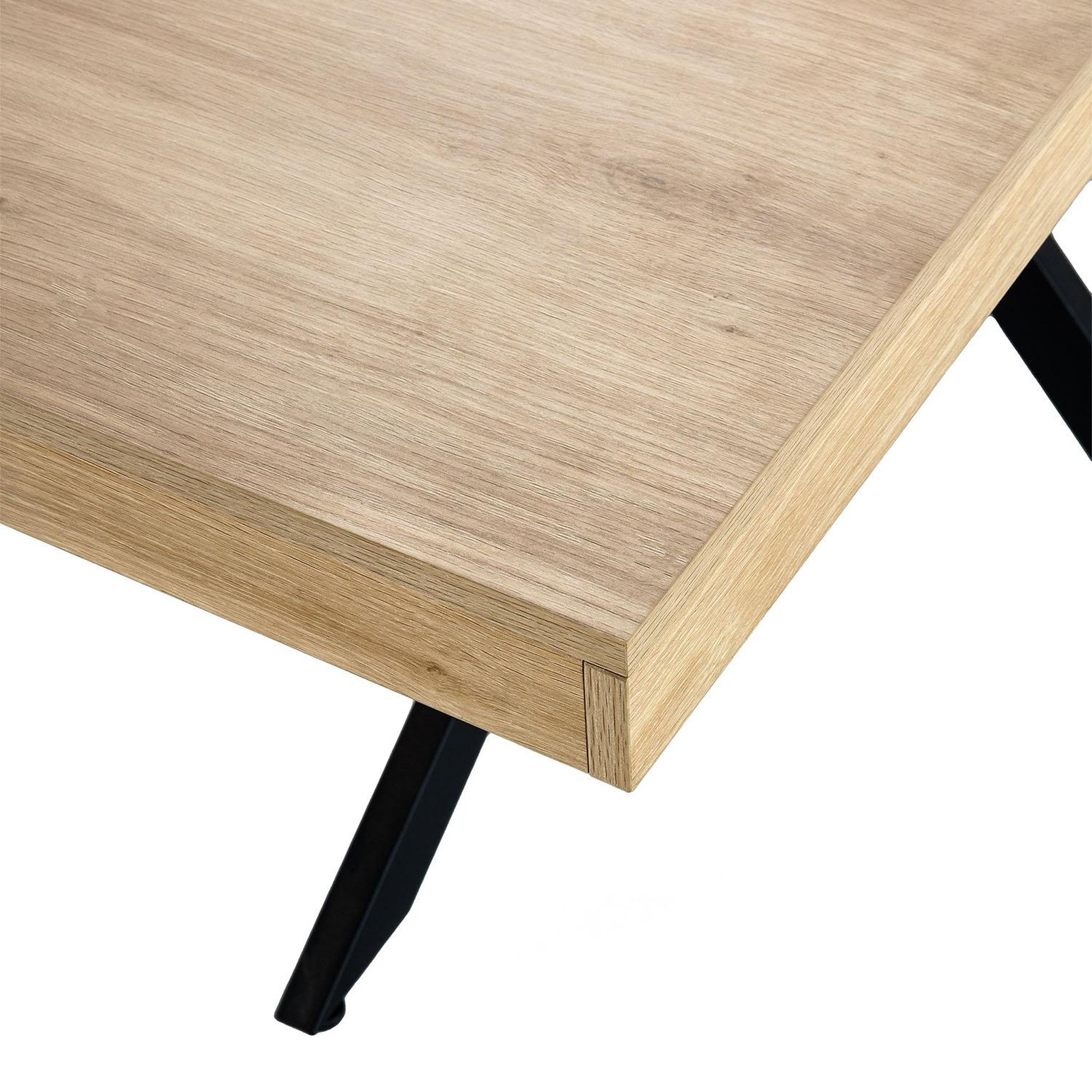 Voir la diapositive 5 : VS VENTA-STOCK Table de salle à manger extensible Genova couleur chêne, 140-180 cm