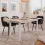 Voir la diapositive 4 : CONCEPT USINE Table à manger industrielle extensible 10 personnes blanche KOTOR