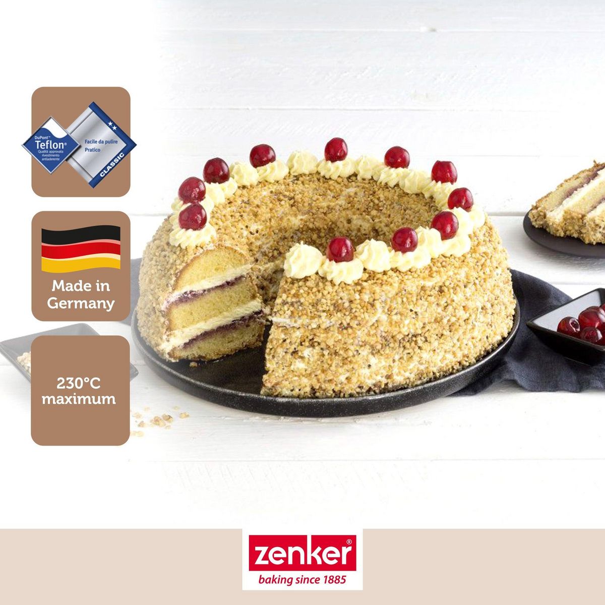 ZENKER Moule à savarin 28 cm Zenker Black Metallic