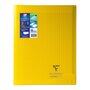 CLAIREFONTAINE Cahier piqué Koverbook 24x32cm 96 pages grands carreaux Seyes jaune transparent