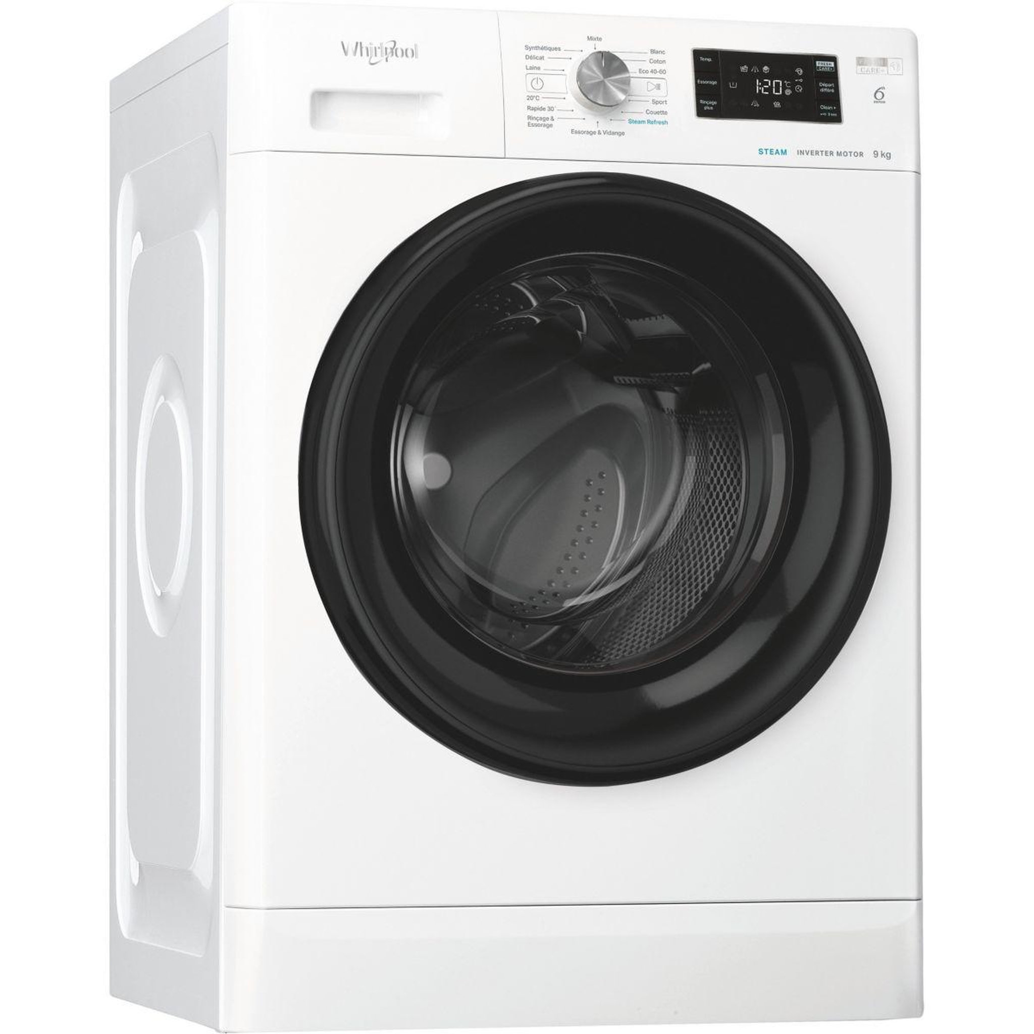 Whirlpool Lave linge hublot FFBP9489BVFR - 9 kg - 1400 tr/min - Classe A - Moteur induction