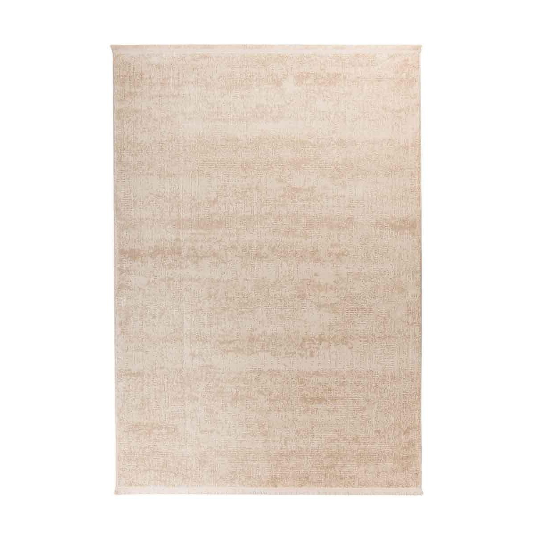 Voir la diapositive 1 : Paris Prix Tapis Uni Tissé à Poils Courts  Adeon  Crème