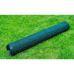 VIDAXL Grillage a poule avec revetement en PVC 25x0,75 m vert