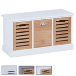 IDIMEX Banc de rangement TRIENT, 3 caisses. Coloris disponibles : Bicolore, Blanc