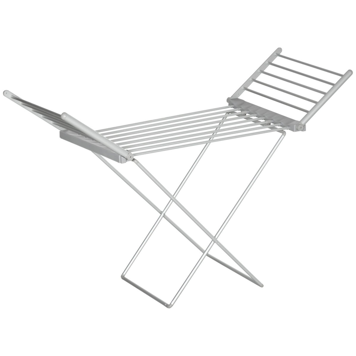 HOMCOM Séchoir étendoir à linge électrique chauffant pliable 2 ailes repliables 230W 45-55°C aluminium