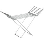 HOMCOM Séchoir étendoir à linge électrique chauffant pliable 2 ailes repliables 230W 45-55°C aluminium