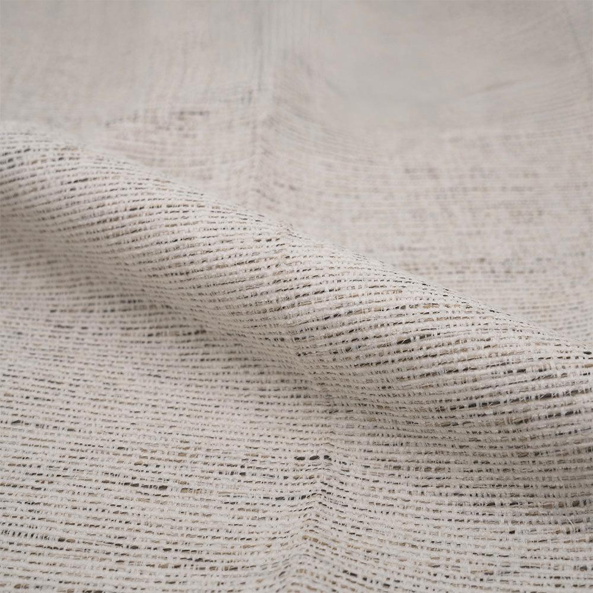 Voir la diapositive 3 : MAISON PAVANE Lot de 2 chaises en tissu gris clair chiné et pieds noirs-cécilia