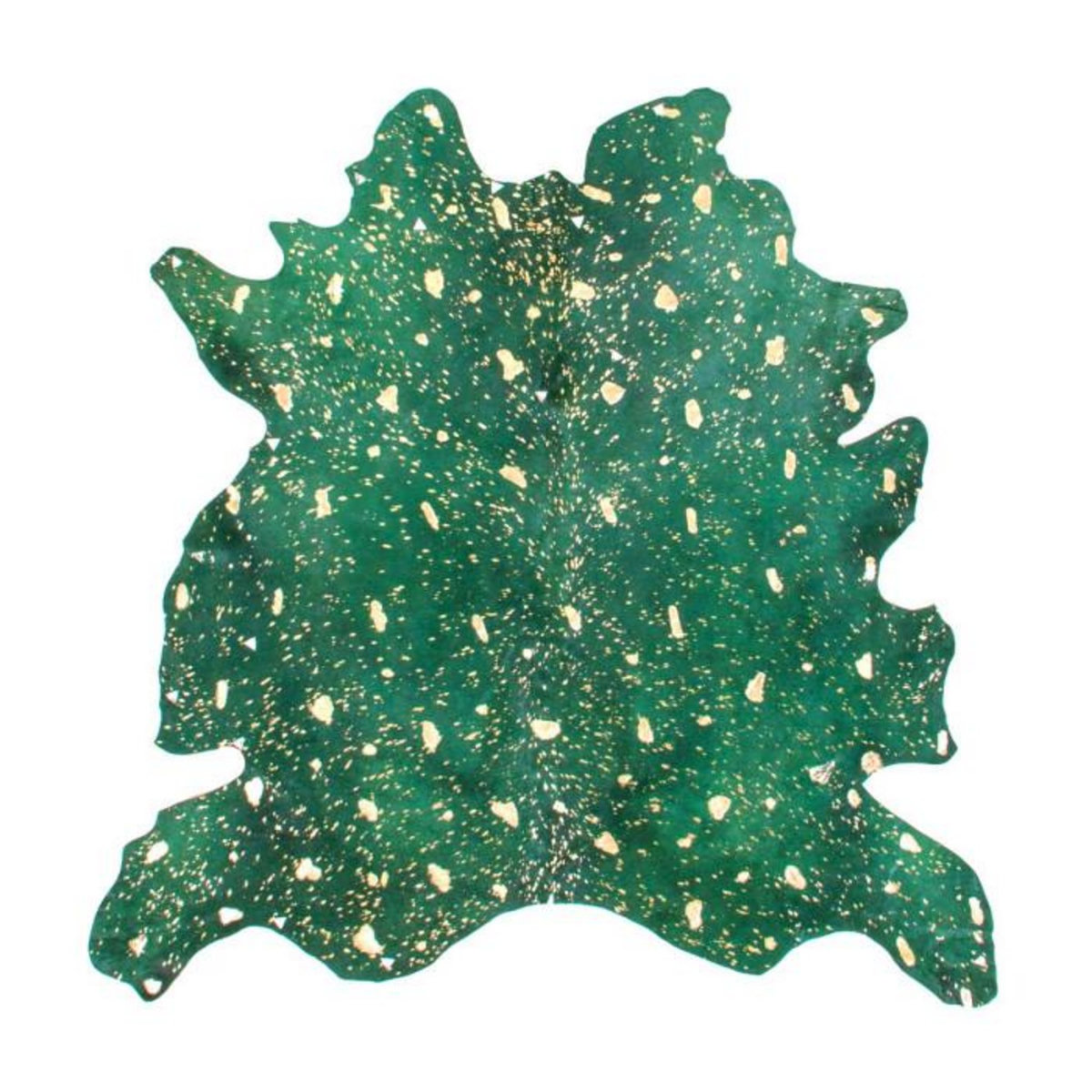 Paris Prix Tapis Peau de Vache  Fly  Vert & Or