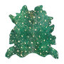 Voir la diapositive 1 : Paris Prix Tapis Peau de Vache  Fly  Vert & Or