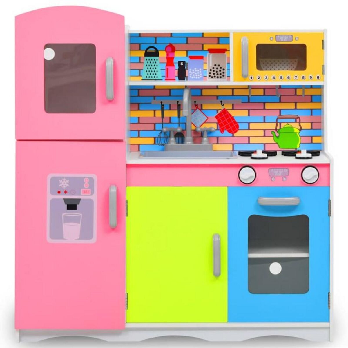 VIDAXL Cuisine en jouet pour enfants MDF 80x30x85 cm Multicolore