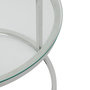 Voir la diapositive 2 : ATMOSPHERA Lot de 2 Tables Basses Gigognes  Kneo  80cm Argent