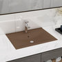 Voir la diapositive 1 : VIDAXL Lavabo avec trou de robinet Creme mat 60x46 cm Ceramique