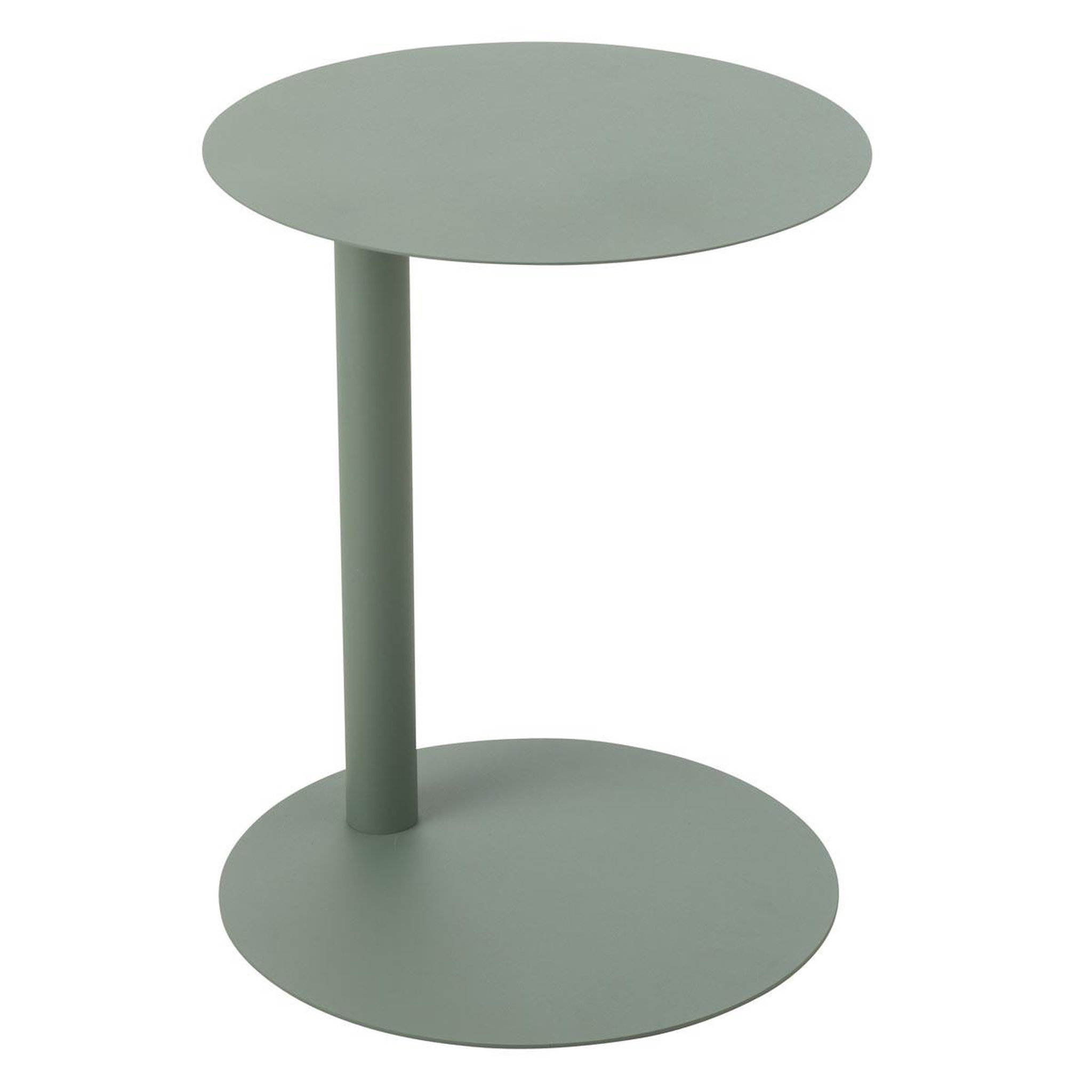 J-LINE Table d'Appoint Ronde en Métal  Reva  50cm Vert