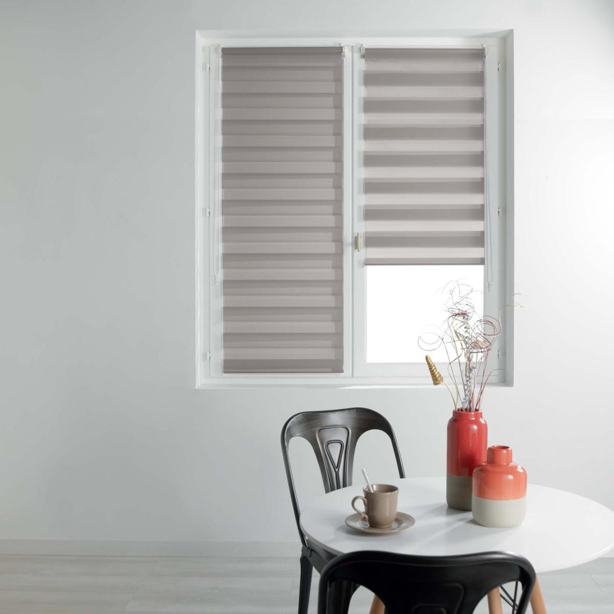 Douceur d'Intérieur Store enrouleur jour nuit  daynight  60x90cm taupe