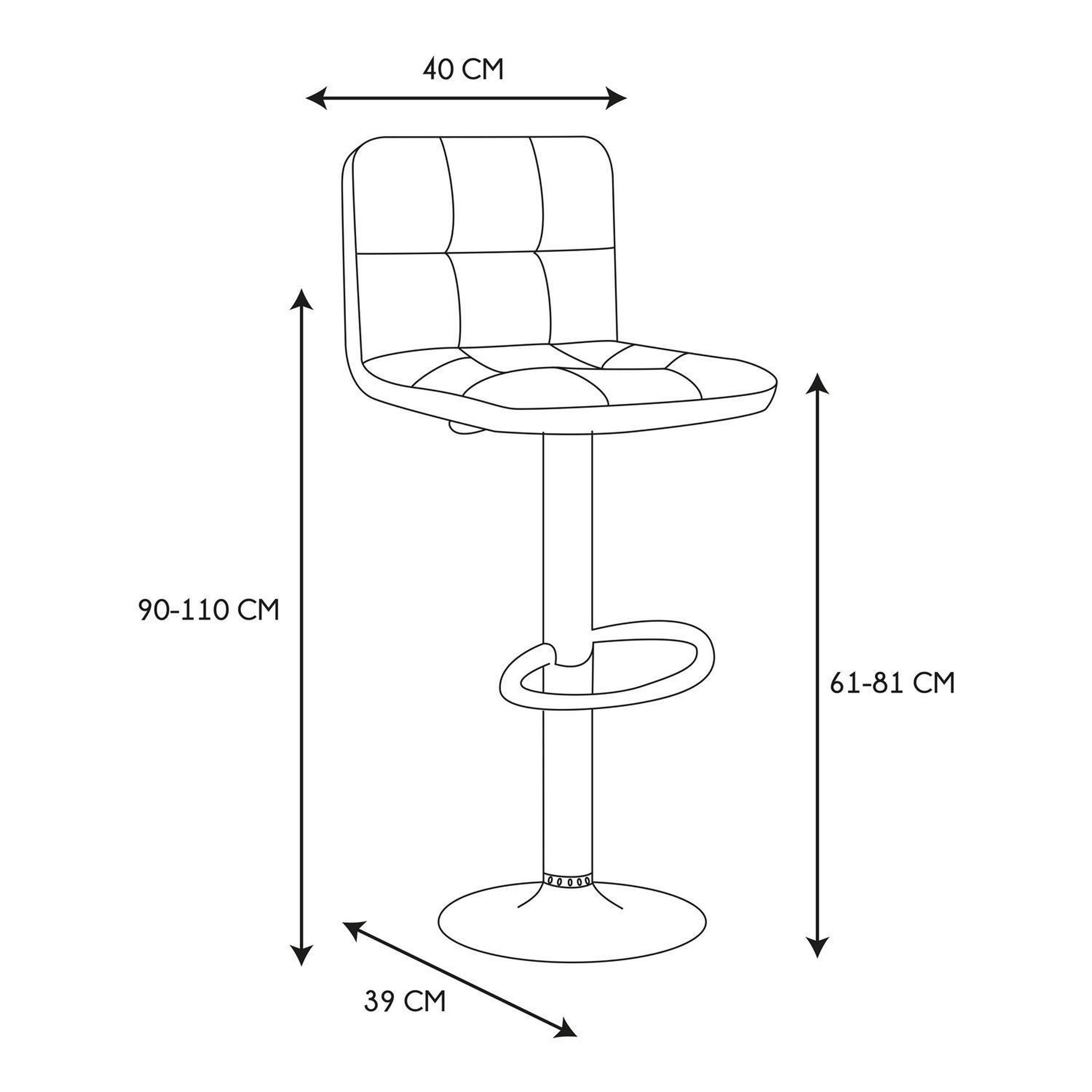 Voir la diapositive 3 : TOILINUX Lot de 2 chaises de bar réglables downtown - marron