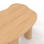 Voir la diapositive 6 : ID MARKET Table basse ORGANIQUE 100 cm bois effet hêtre