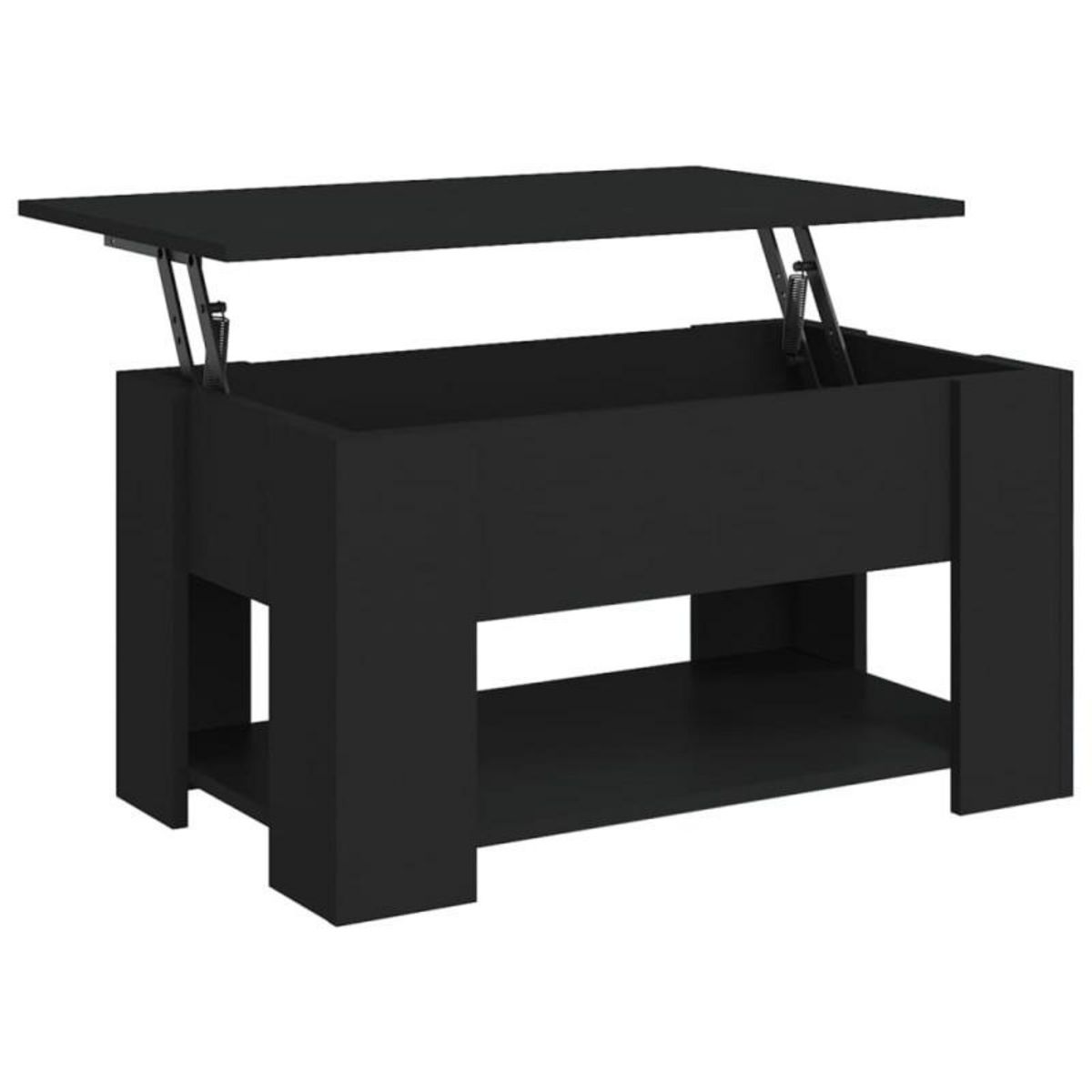 VIDAXL Table basse noir 79x49x41 cm bois d ingénierie