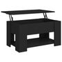 Voir la diapositive 2 : VIDAXL Table basse noir 79x49x41 cm bois d ingénierie