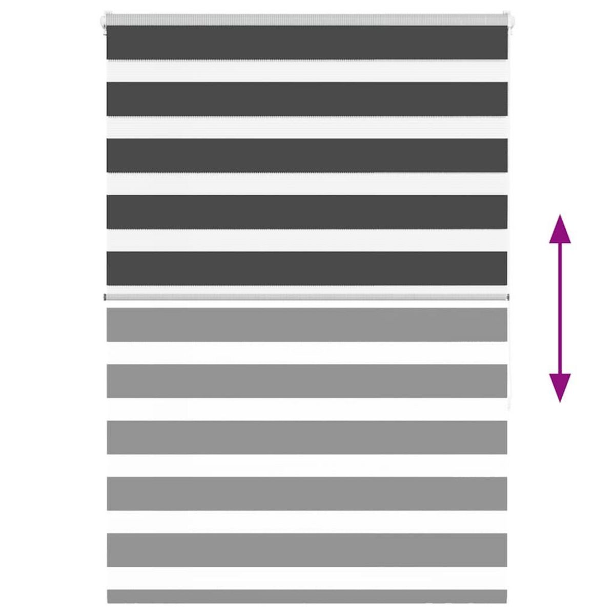 VIDAXL Store zebre noir 95x150 cm largeur du tissu 90,9 cm polyester