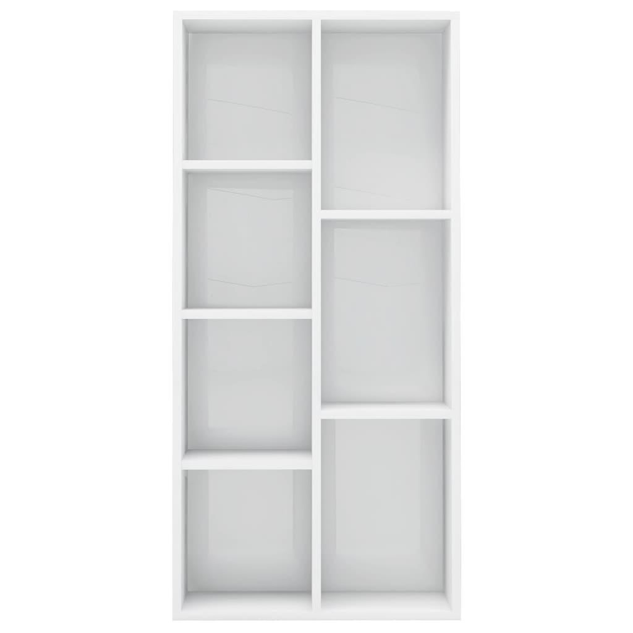 Voir la diapositive 4 : VIDAXL Bibliotheque Blanc brillant 50x25x106 cm Bois d'ingenierie
