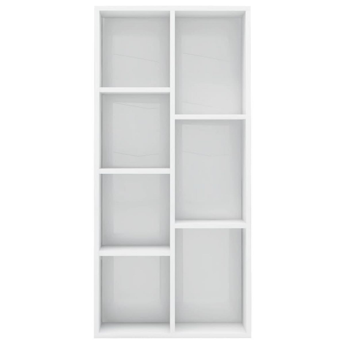 VIDAXL Bibliotheque Blanc brillant 50x25x106 cm Bois d'ingenierie