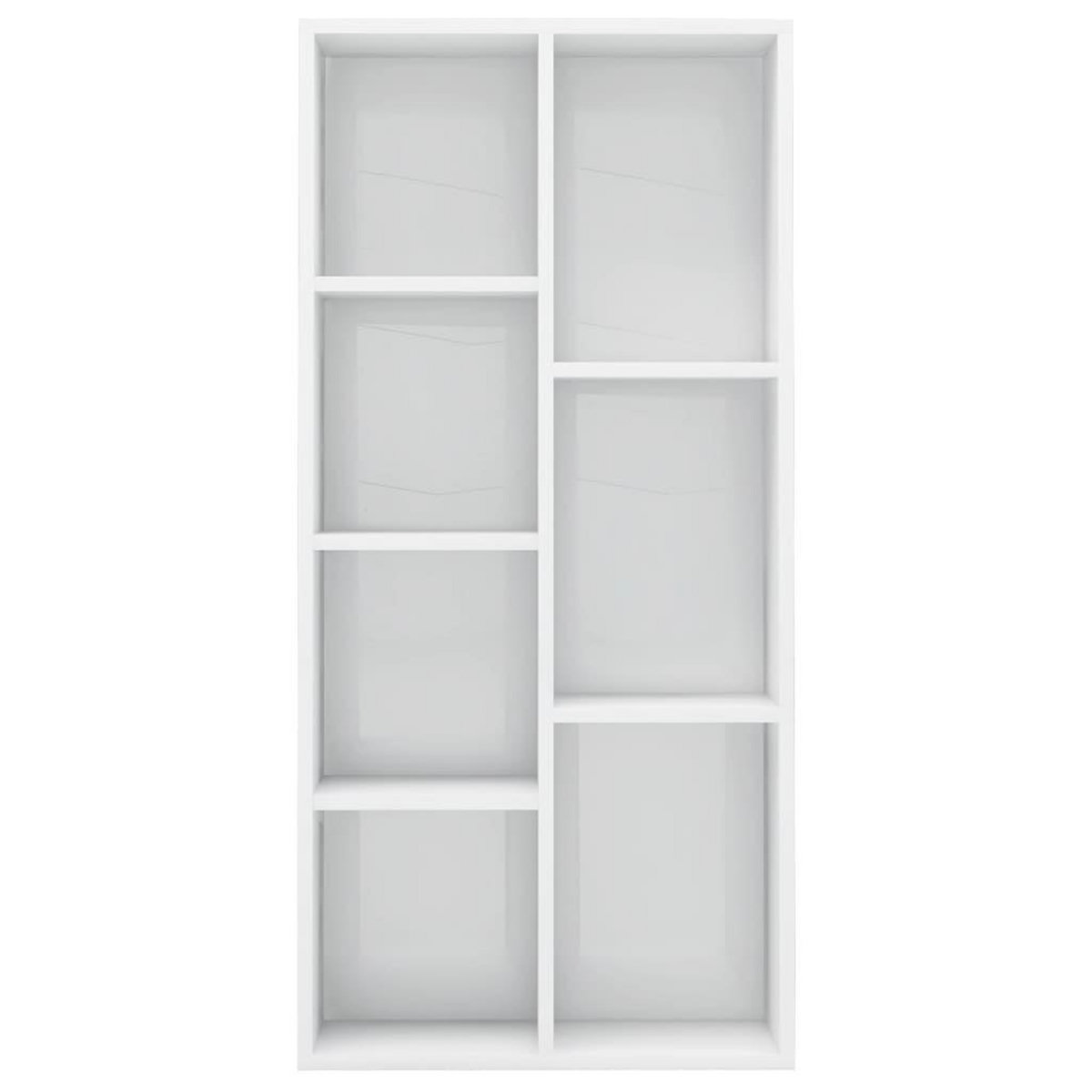 VIDAXL Bibliotheque Blanc brillant 50x25x106 cm Bois d'ingenierie