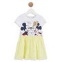 Voir la diapositive 1 : INEXTENSO Robe bébé fille jaune Mickey et Minnie
