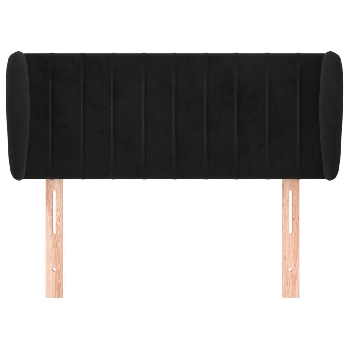 VIDAXL Tete de lit avec oreilles Noir 93x23x78/88 cm Velours