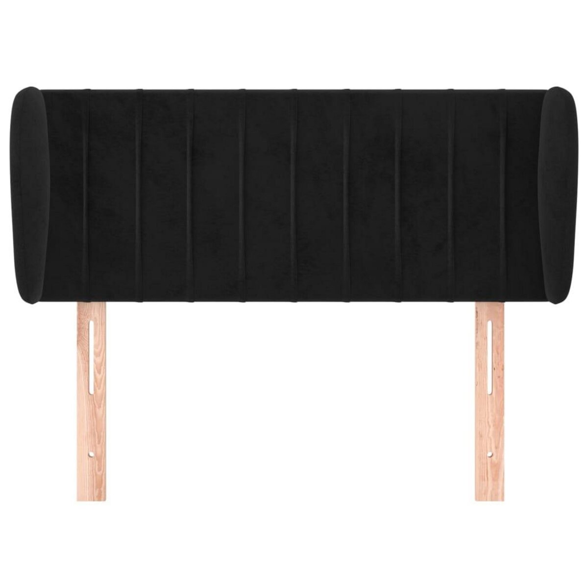 VIDAXL Tete de lit avec oreilles Noir 93x23x78/88 cm Velours