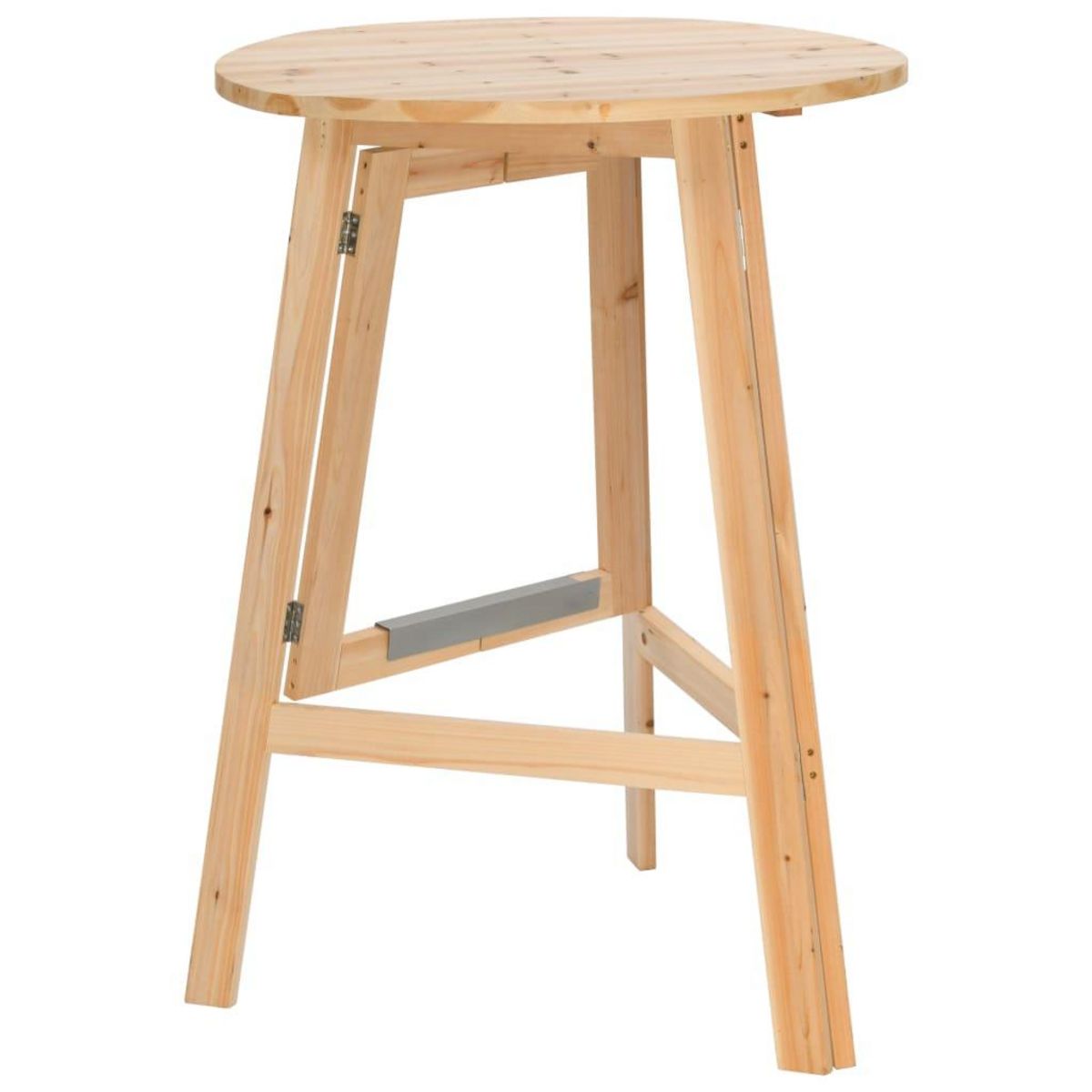 VIDAXL Table de bar pliable 78 cm Bois de sapin