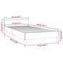 Voir la diapositive 6 : VIDAXL Cadre de lit sans matelas gris fonce 90x200 cm tissu
