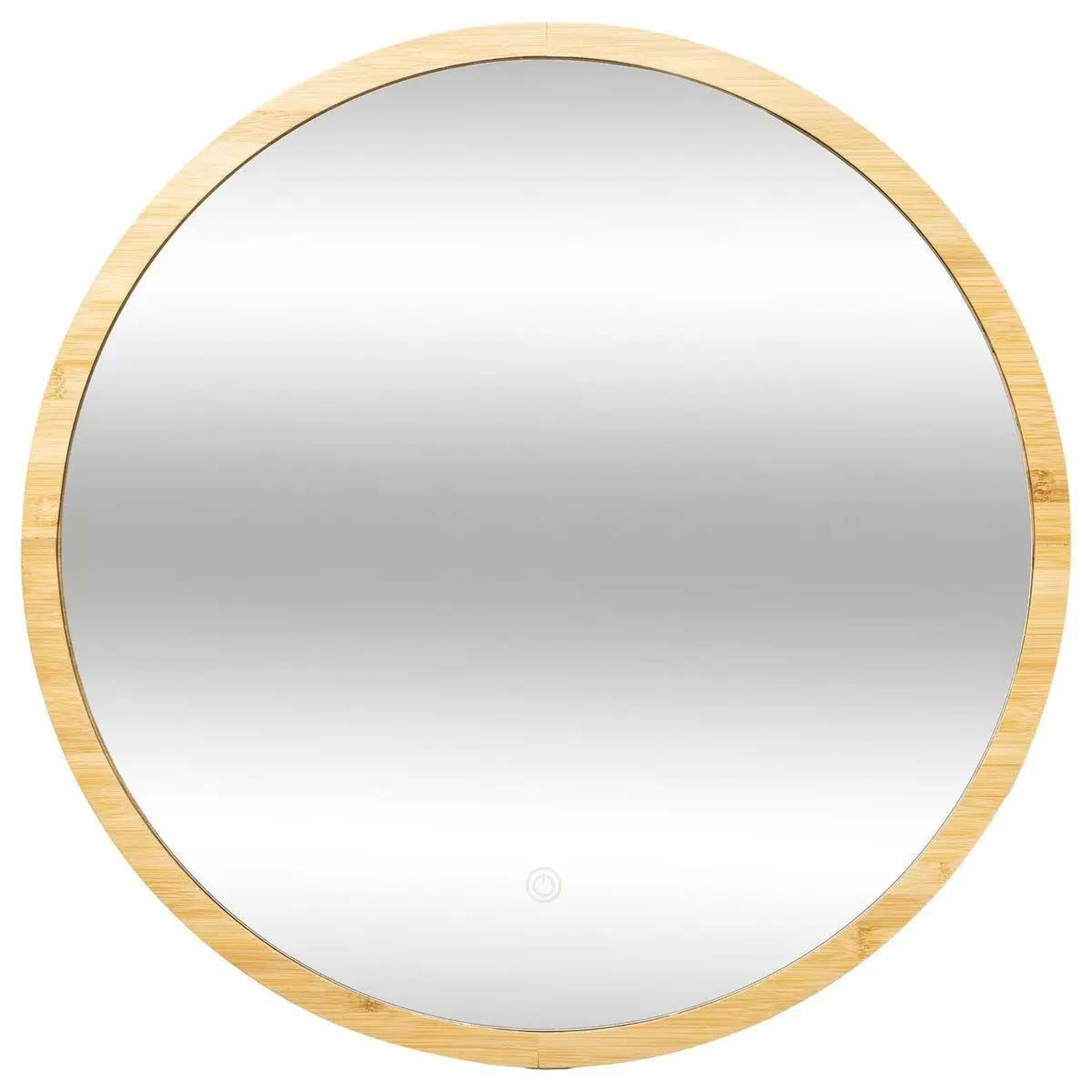 FIVE Miroir mural led en bambou  tactile  57cm naturel