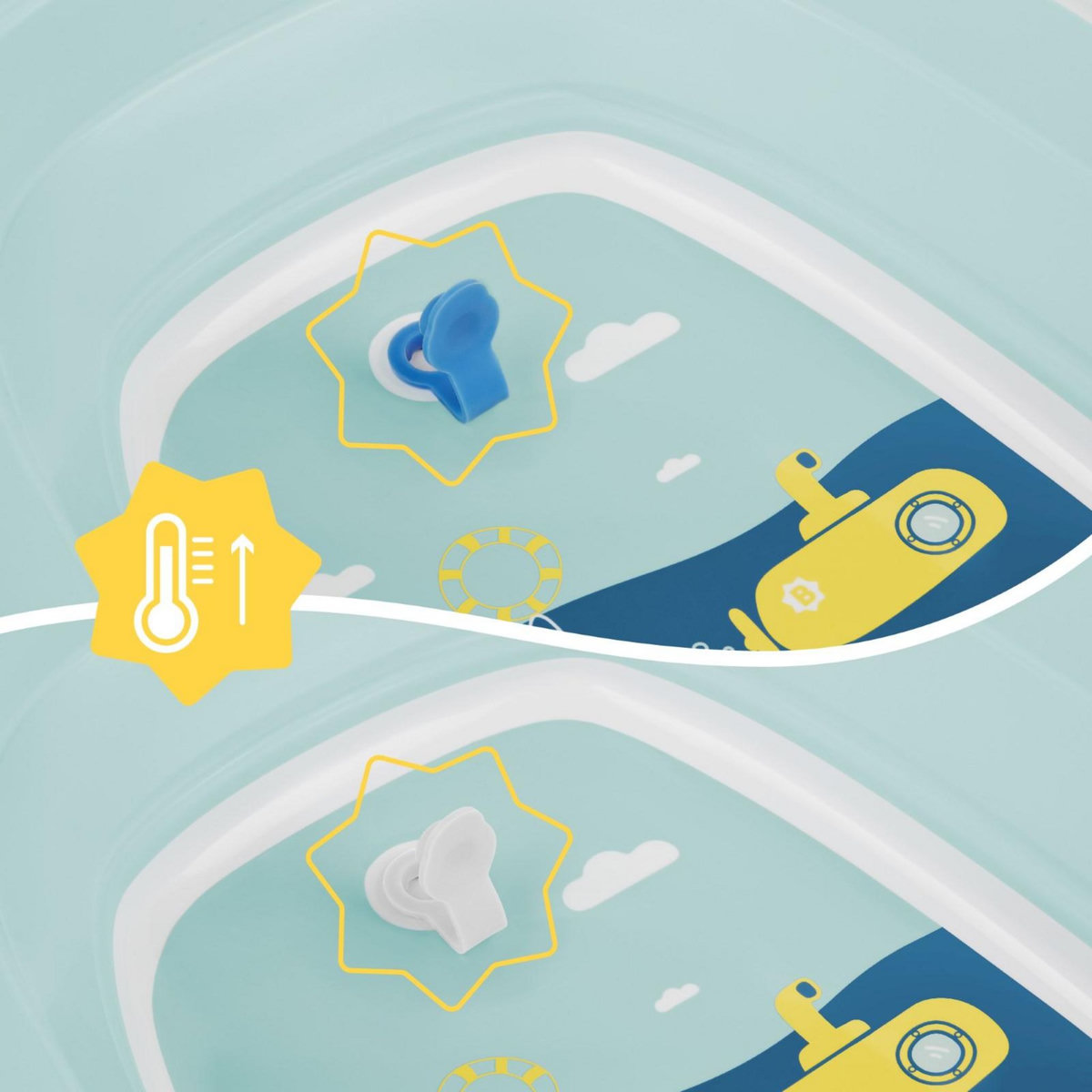 BADABULLE Baignoire Bébé Pliable Badabulle - Ultra Compact - Pieds Antidérapants - Témoin Chaleur - 35L