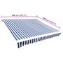 Voir la diapositive 5 : VIDAXL Toit d'auvent Toile Bleu et blanc 4x3 m (Cadre non inclus)